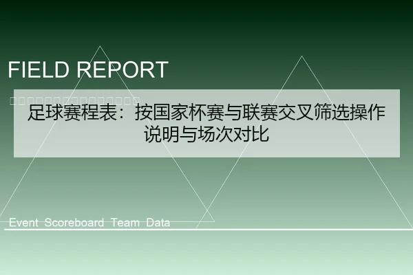 足球赛程表：按国家杯赛与联赛交叉筛选操作说明与场次对比